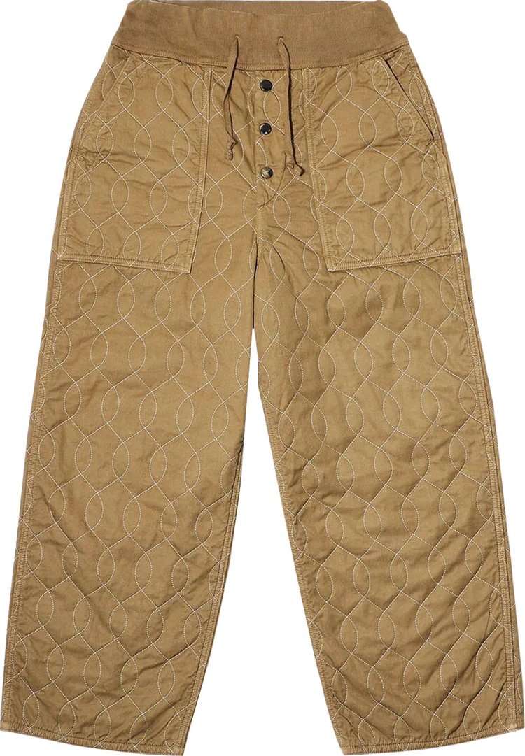 Kapital Densed Twill X Quilting Pants Gold