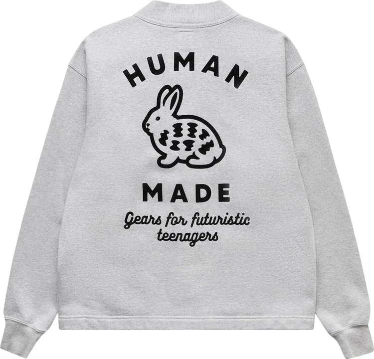 Human Made Sweatshirt Cardigan Grey