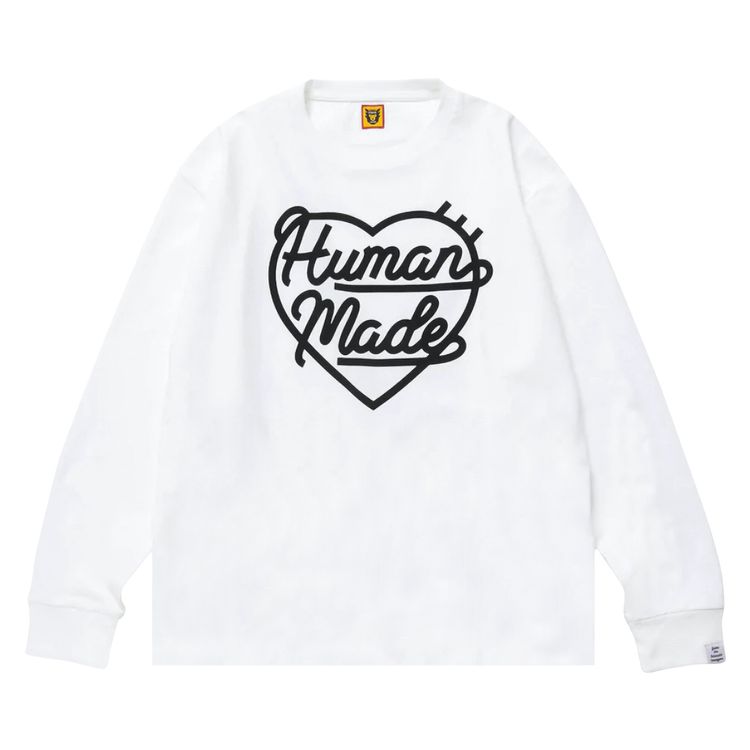 Human Made Heart Long Sleeve Tee White