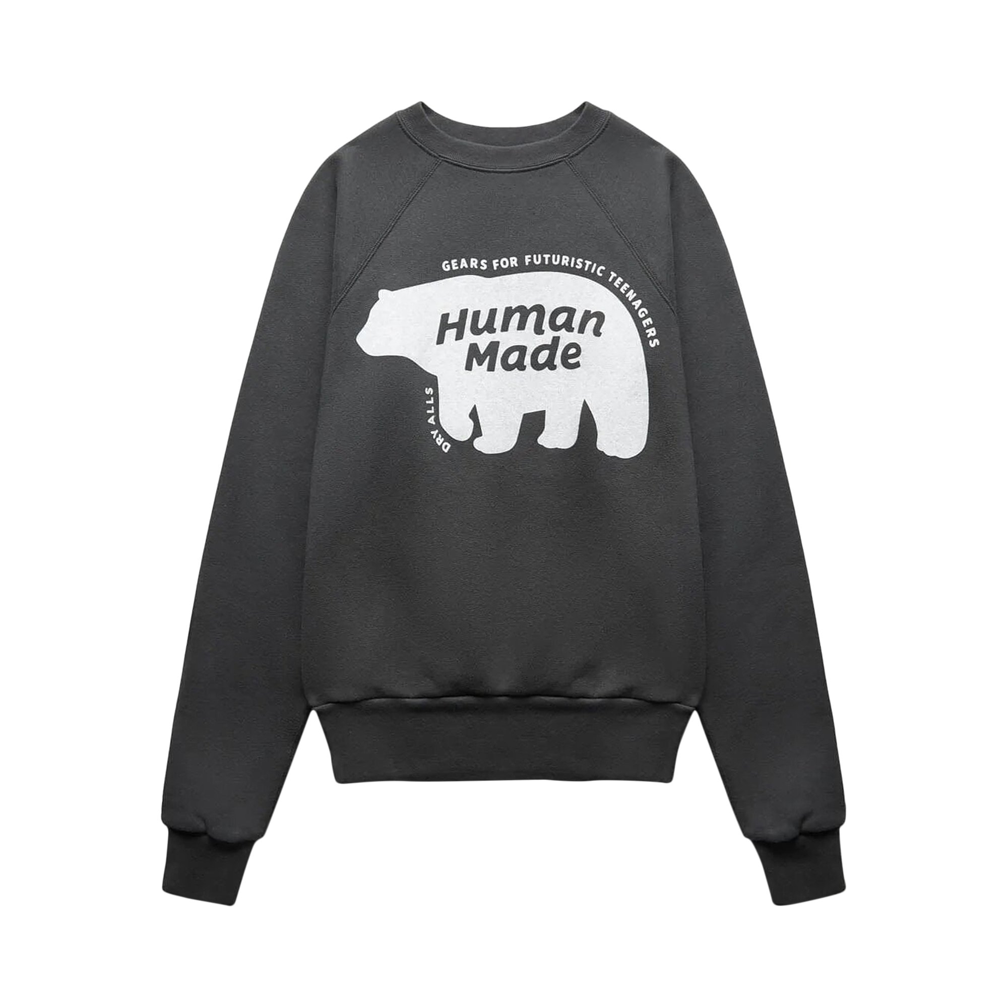 Buy Human Made Raglan Crewneck Sweatshirt 'Black