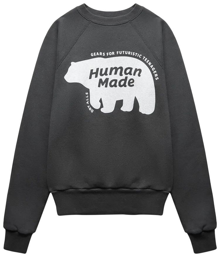 Human Made Raglan Crewneck Sweatshirt Black
