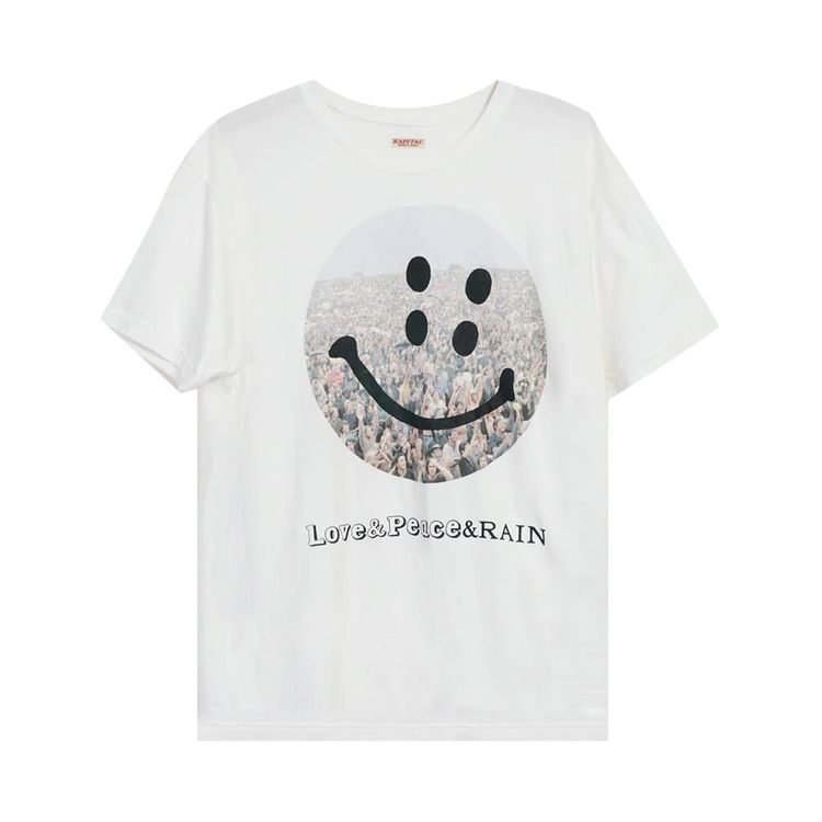 Kapital 20 Jersey Crew Tee Rain Fes Smile White