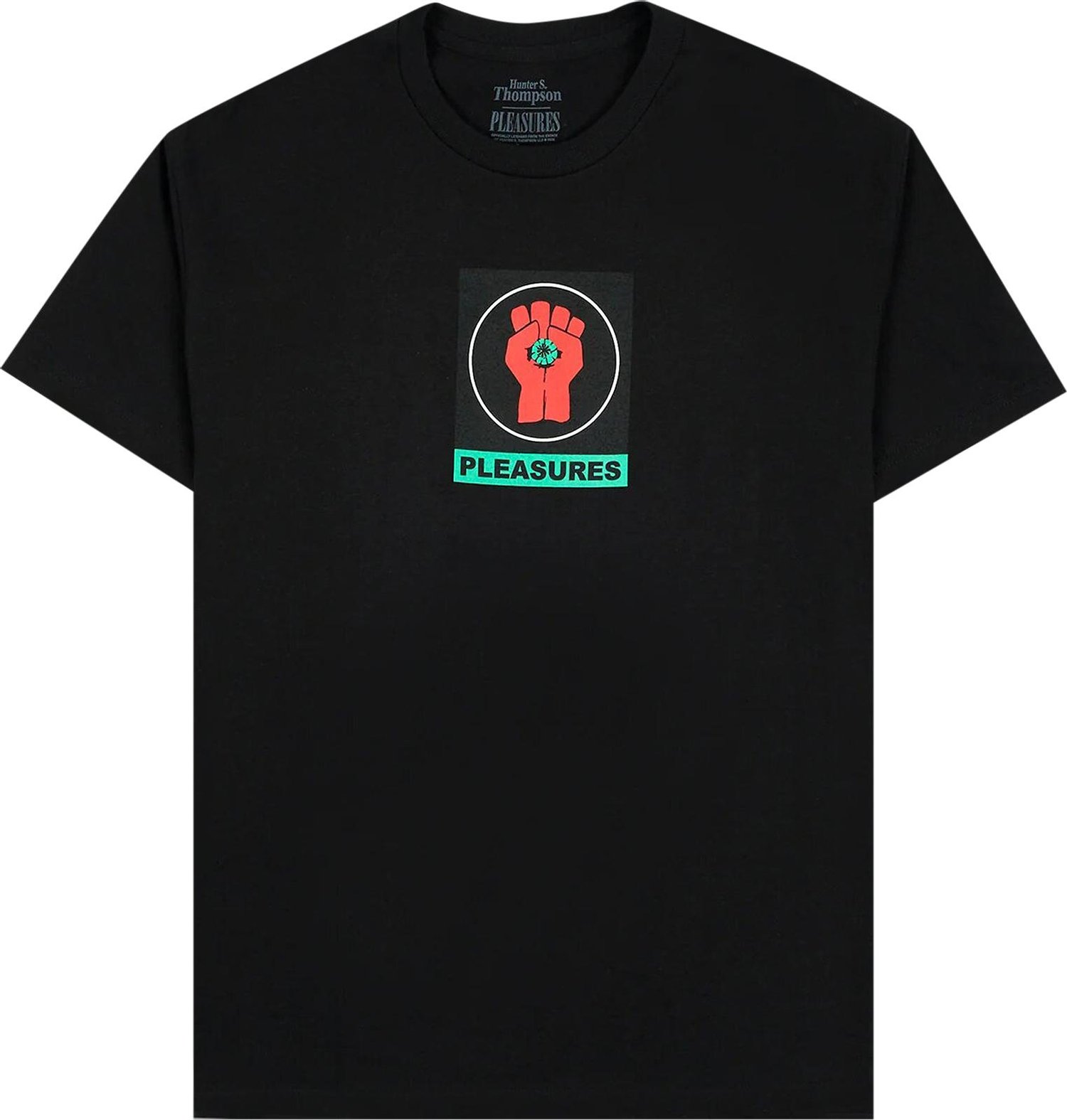 Buy Pleasures Badge T-Shirt 'Black' - P22W053 BLAC | GOAT
