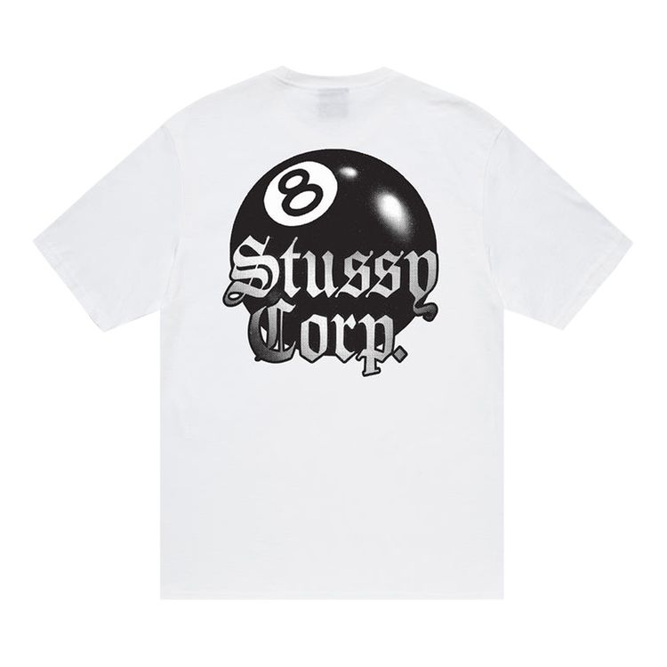 Stussy 8 Ball Corp Tee White