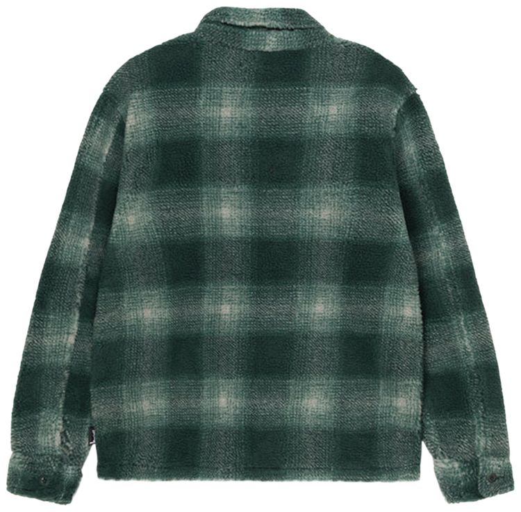 Stussy Plaid Sherpa Shirt Green