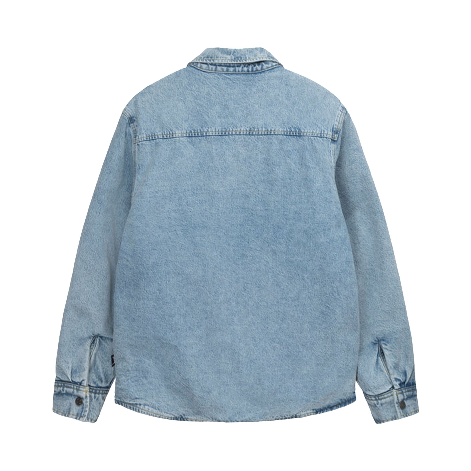 Buy Stussy Sherpa Lined Denim Shirt 'Stone Washed' - 1110244