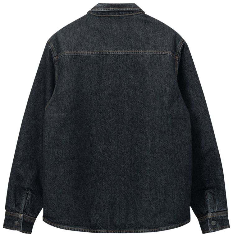 Stussy Sherpa Lined Denim Shirt Black