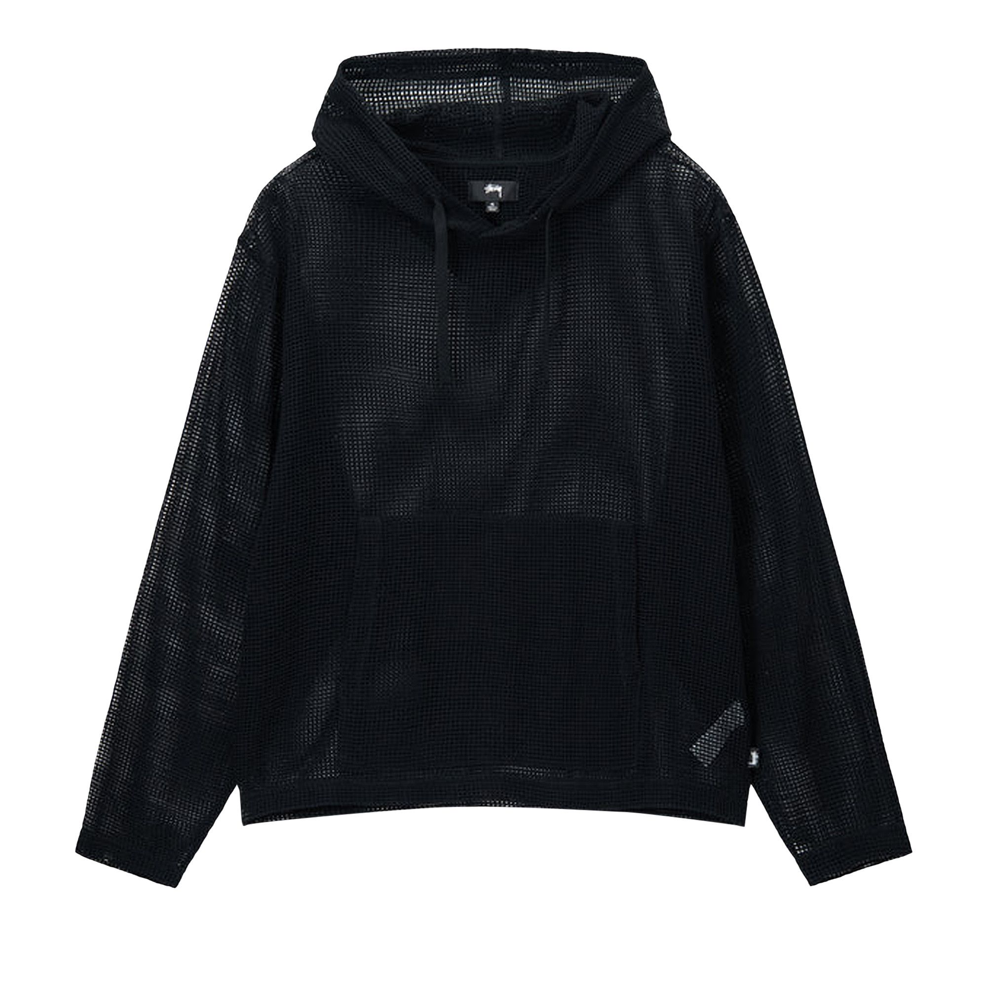 Buy Stussy Cotton Mesh Hoodie Black 1140323 BLAC GOAT UK