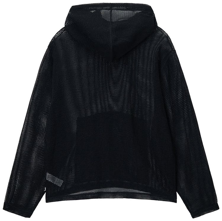 Stussy Cotton Mesh Hoodie Black