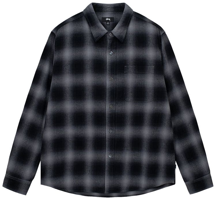 Stussy Pete Plaid Shirt Charcoal