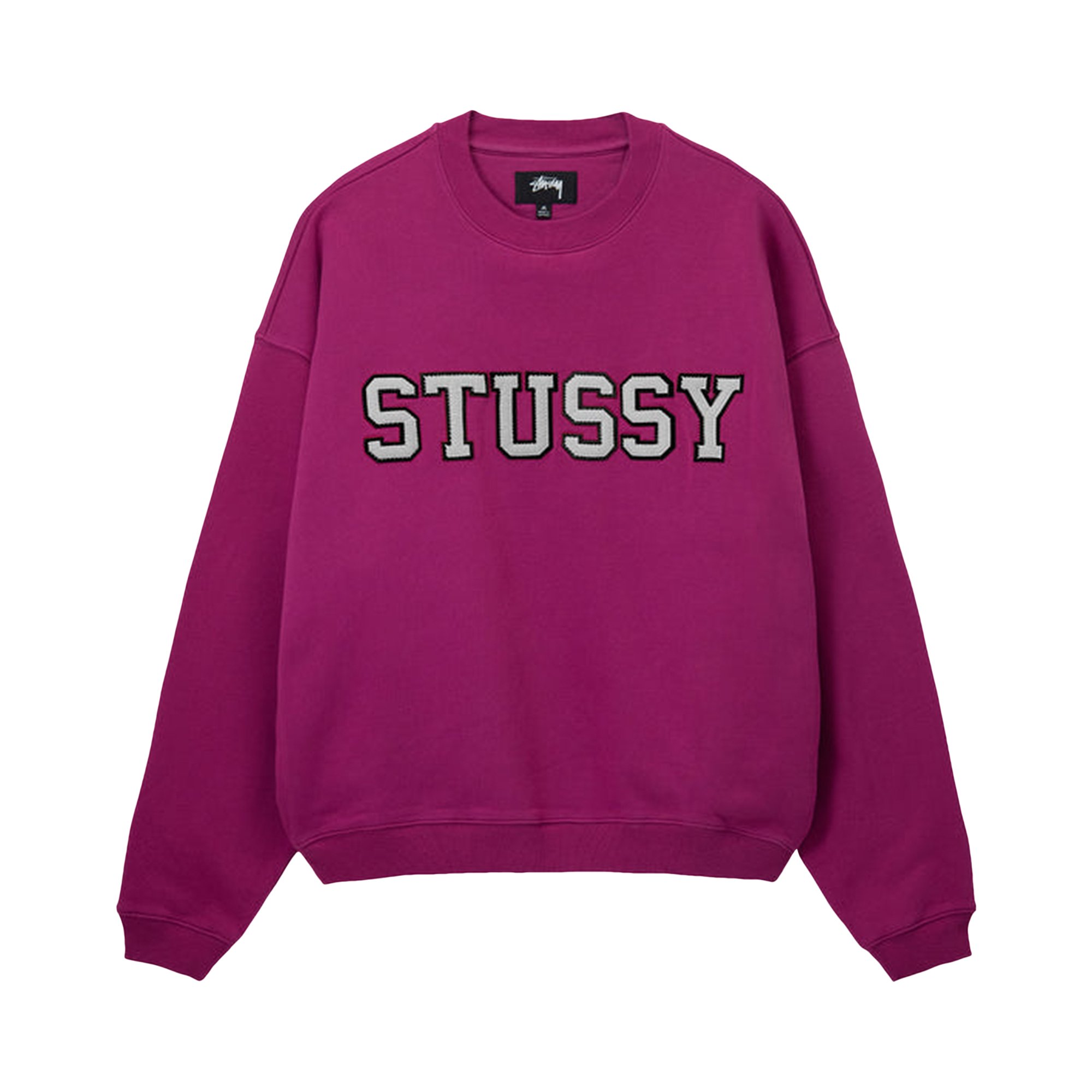 Buy Stussy Relaxed Oversized Crew 'Magenta' - 118517 MAGE | GOAT UK