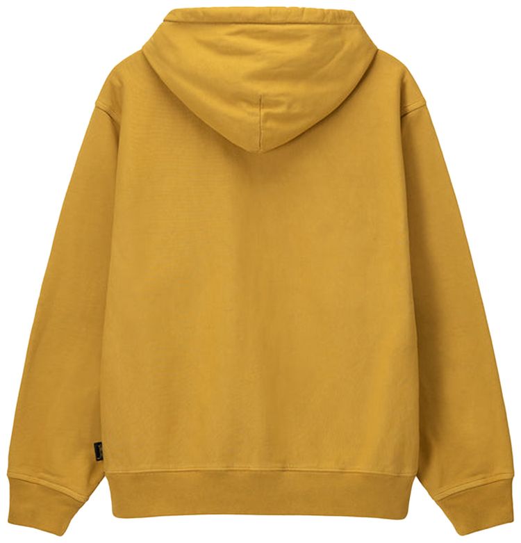 Stussy Pigment Dyed Fleece Hoodie Gold