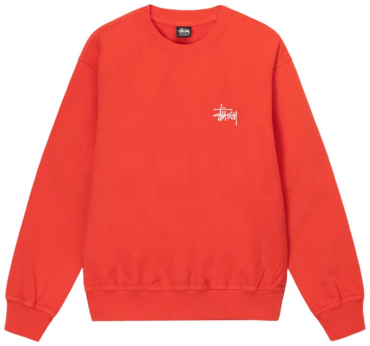 Stussy Basic Pigment Dyed Crew Tomato