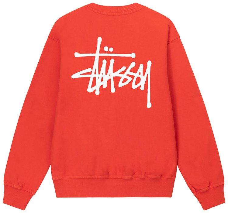 Stussy Basic Pigment Dyed Crew Tomato