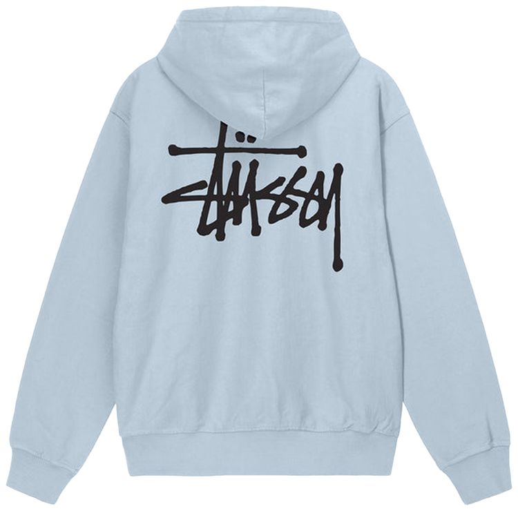 Stussy Basic Pigment Dyed Hoodie Sky Blue
