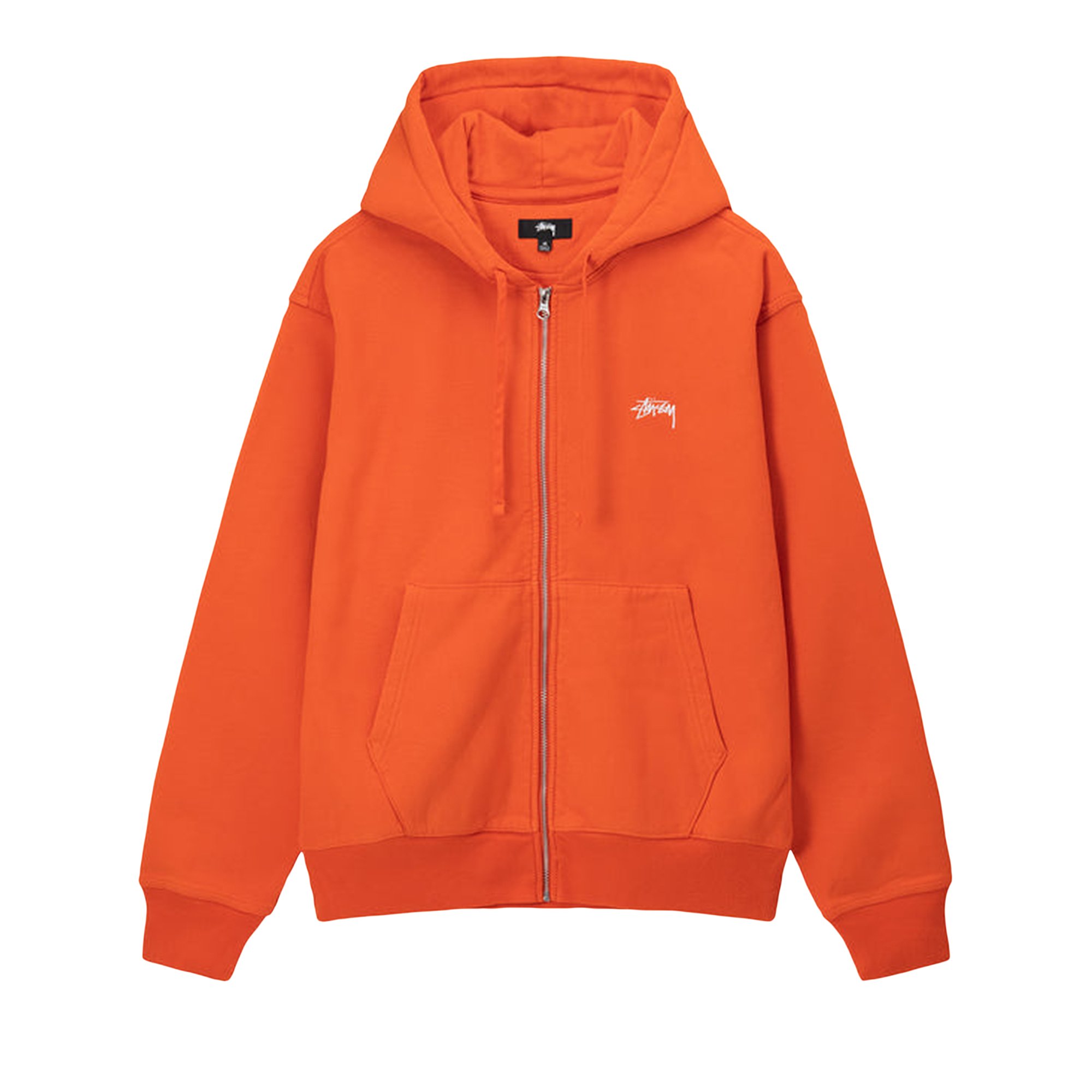 Buy Stussy Stock Logo Zip Hoodie 'Orange' - 118471 ORAN | GOAT