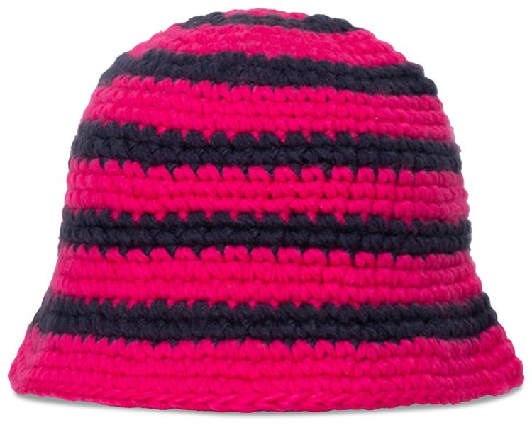 Stussy Swirl Knit Bucket Hat Hot Pink