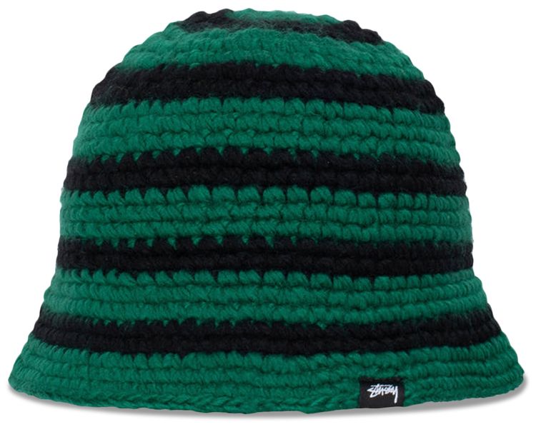 Stussy Swirl Knit Bucket Hat Forest