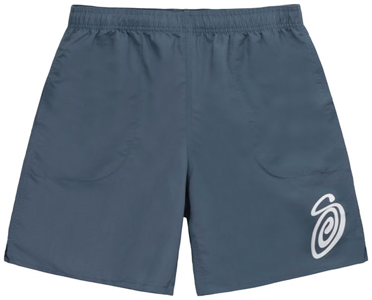 Stussy Curly S Water Short Washed Navy