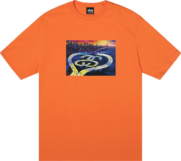 Buy Stussy SS Highway Tee 'Coral' - 1904875 CORA | GOAT