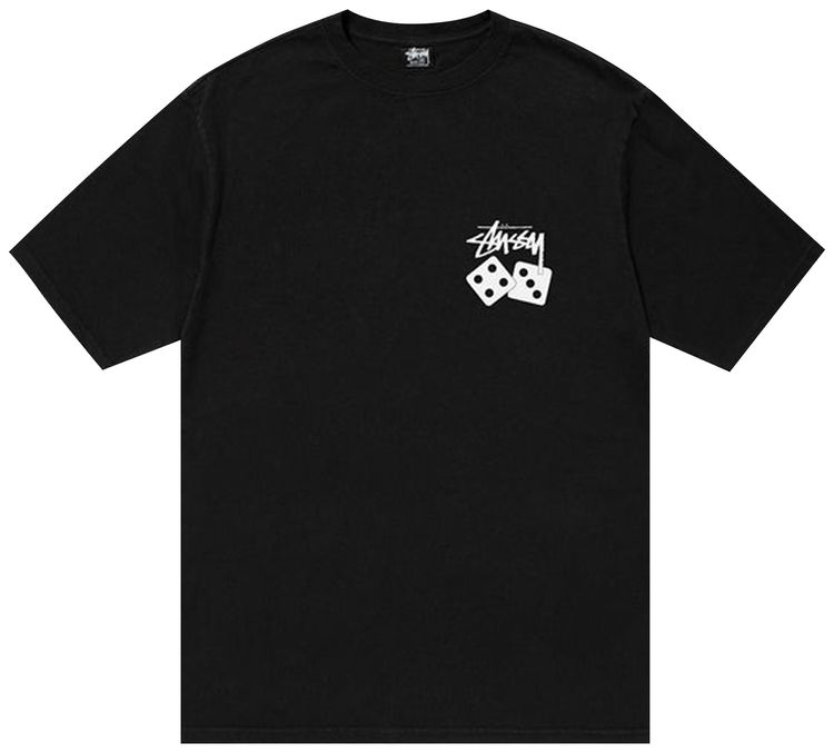 Stussy Dice Pigment Dyed Tee Black
