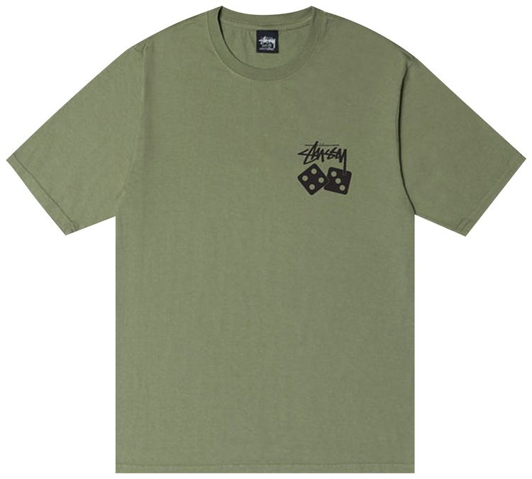 Stussy Dice Pigment Dyed Tee Artichoke