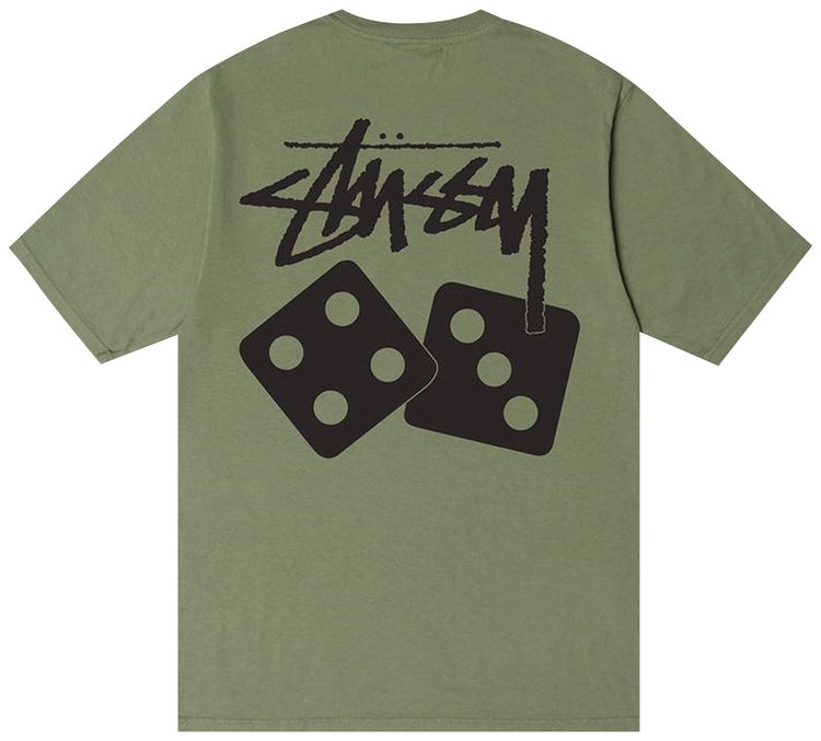 Stussy Dice Pigment Dyed Tee Artichoke