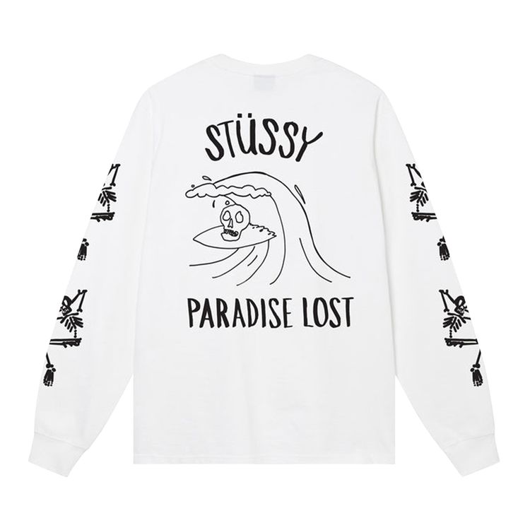 Stussy Paradise Lost Long Sleeve Tee White
