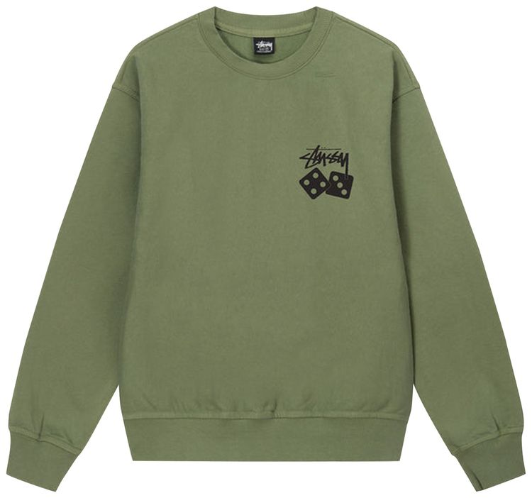 Stussy Dice Pigment Dyed Crew Artichoke