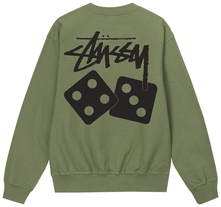 Stussy Dice Pigment Dyed Crew Artichoke