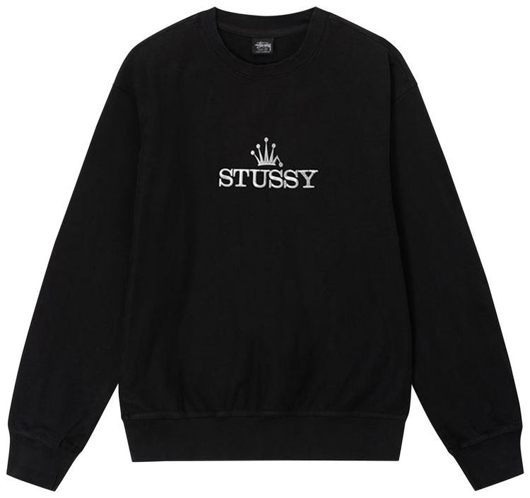 Stussy Glamour Pigment Dyed Crew Black