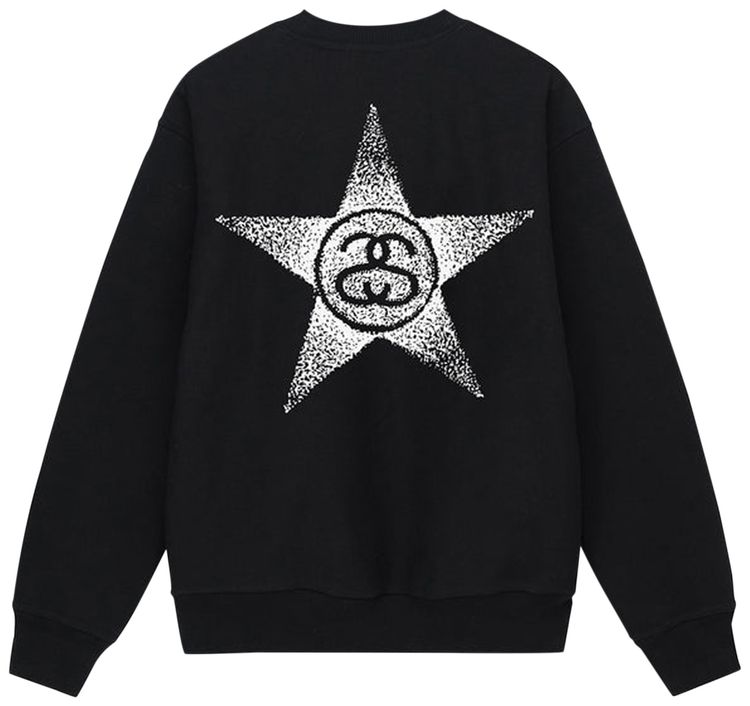 Stussy Stars Crew Black