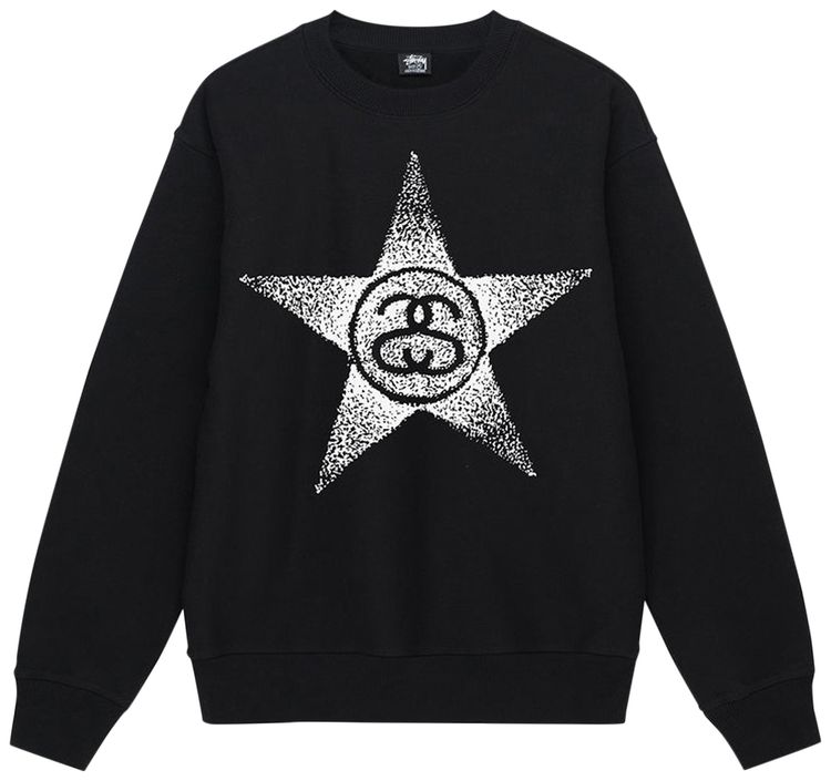 Stussy Stars Crew Black
