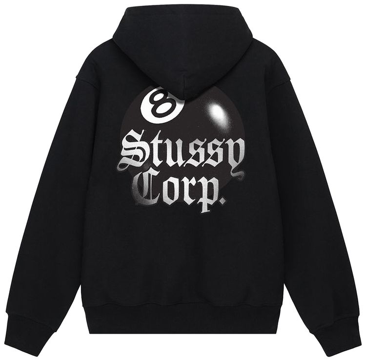 Stussy 8 Ball Corp Hoodie Black