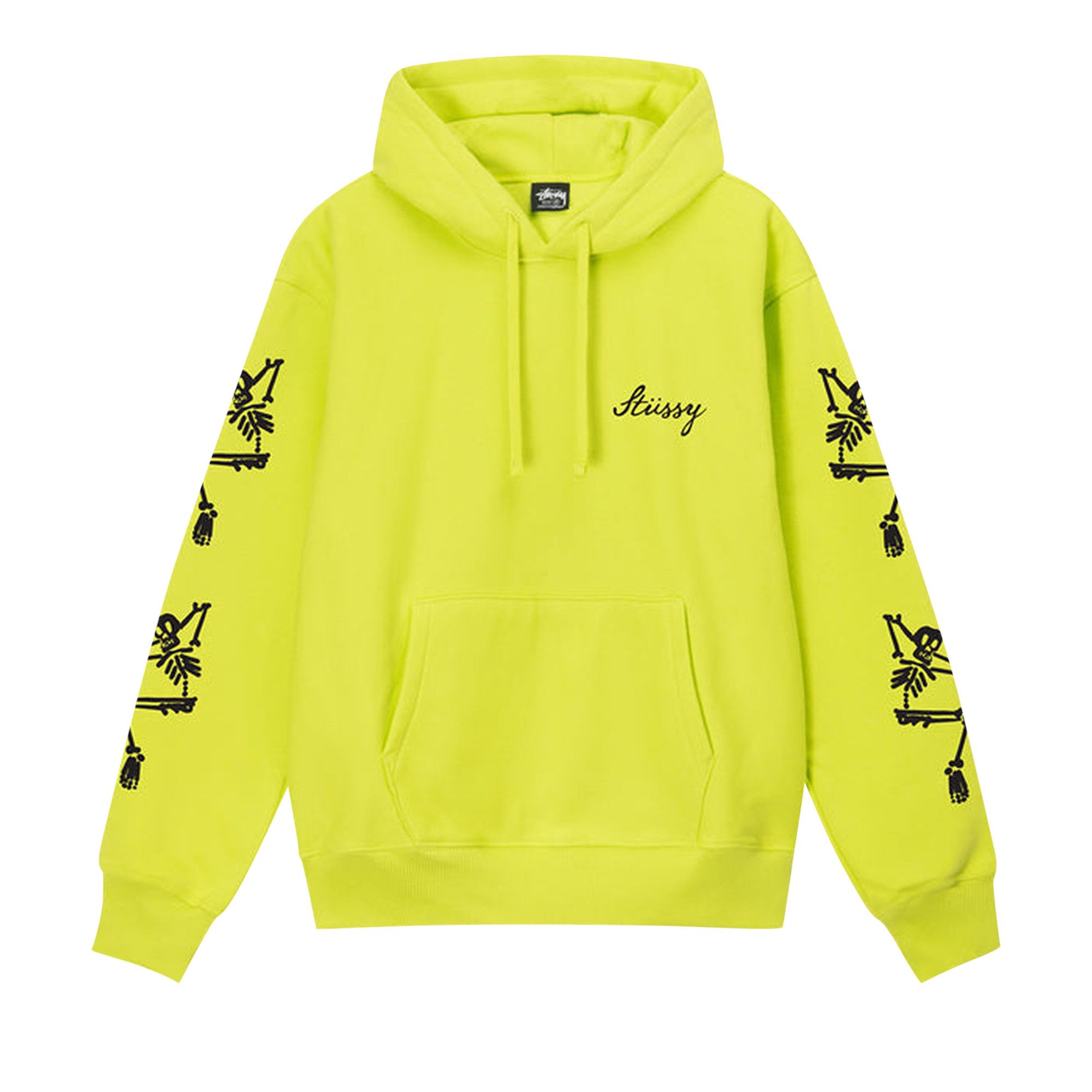 Stussy lime green hoodie top