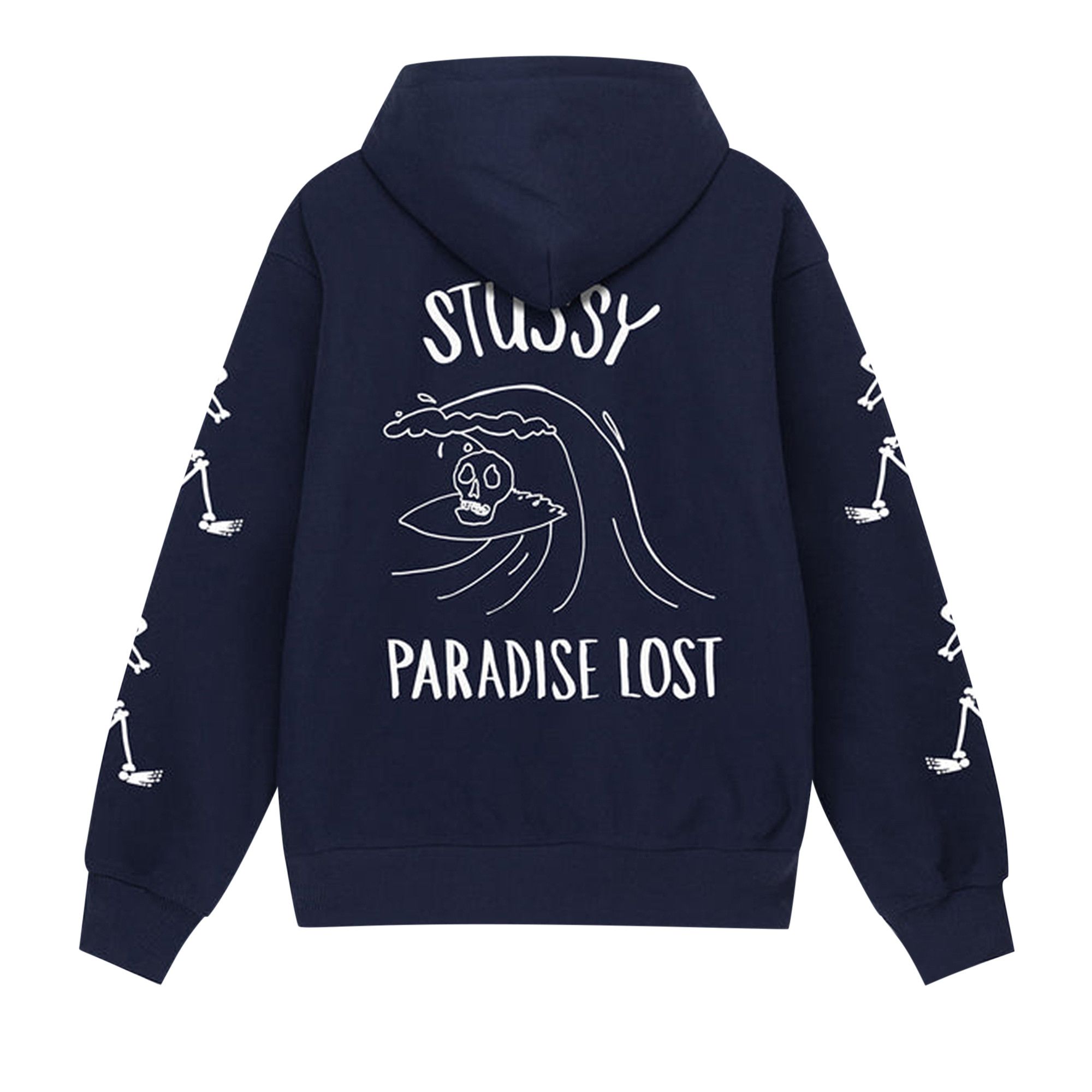 Size m Stussy Paradise Lost Zip Hoodie 'Navy'