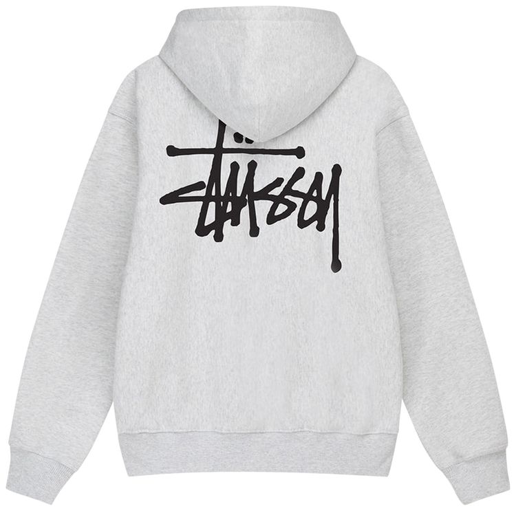 Stussy Basic Hoodie Ash Heather