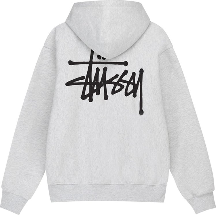 Stussy Basic Zip Hoodie Ash Heather