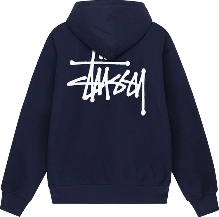 Stussy Basic Zip Hoodie Navy