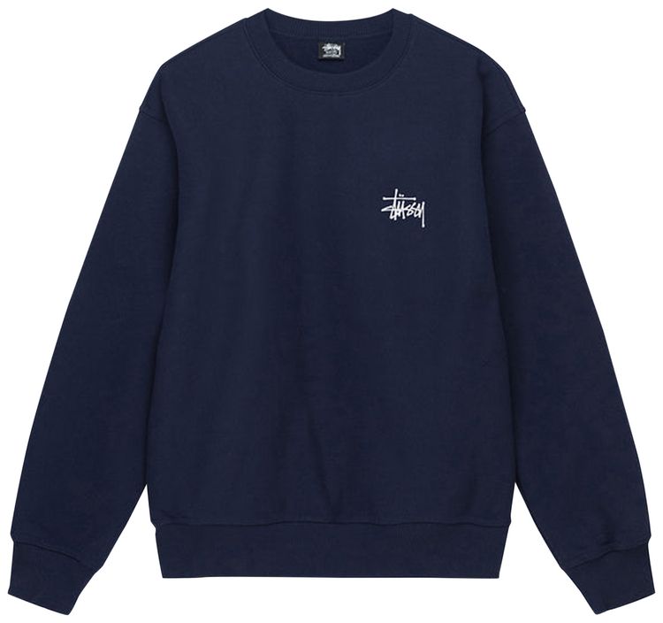 Stussy Basic Crew Navy