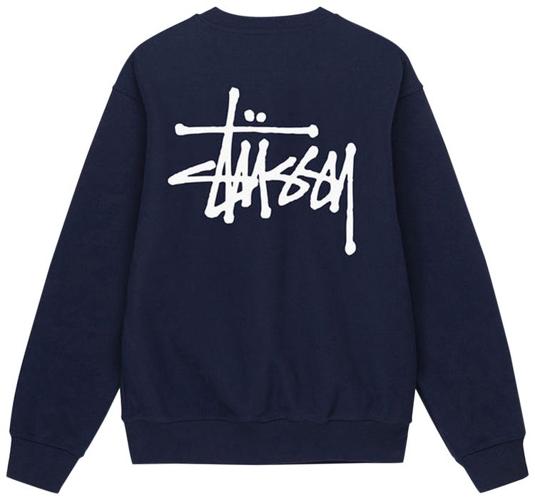 Stussy Basic Crew Navy