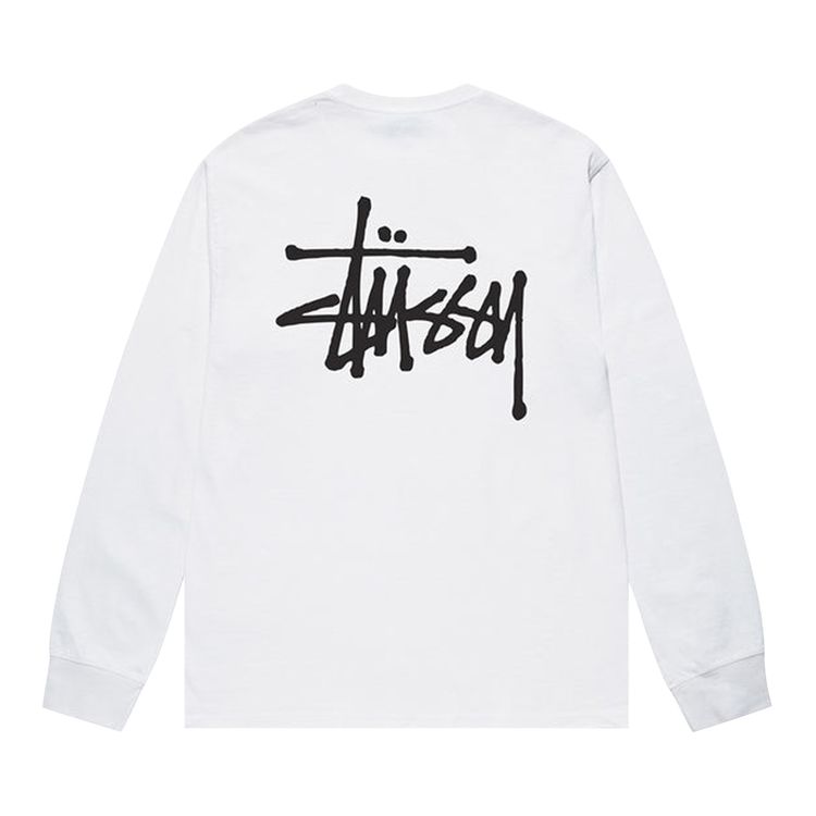 Stussy Basic Long Sleeve Tee White