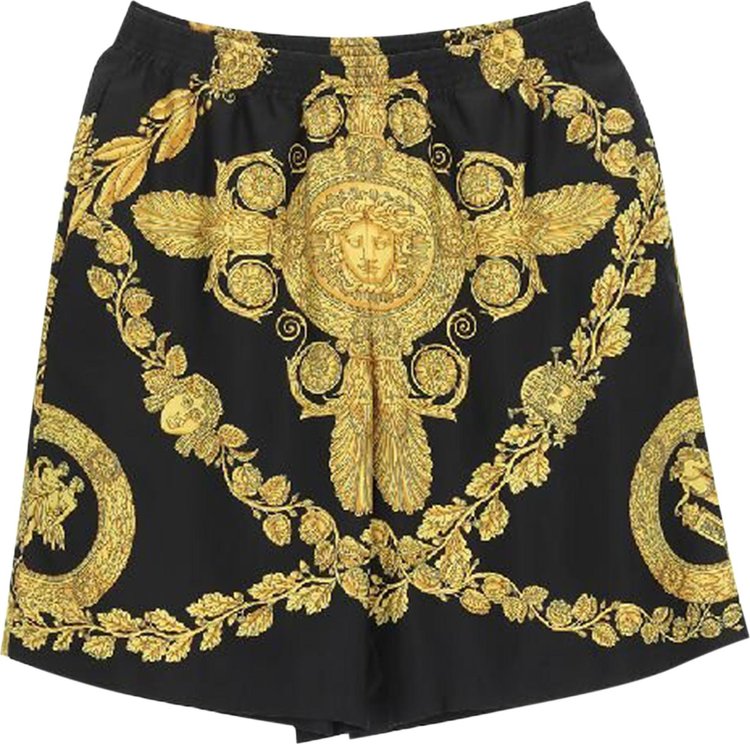 Versace Silk Shorts 'Black/Gold'