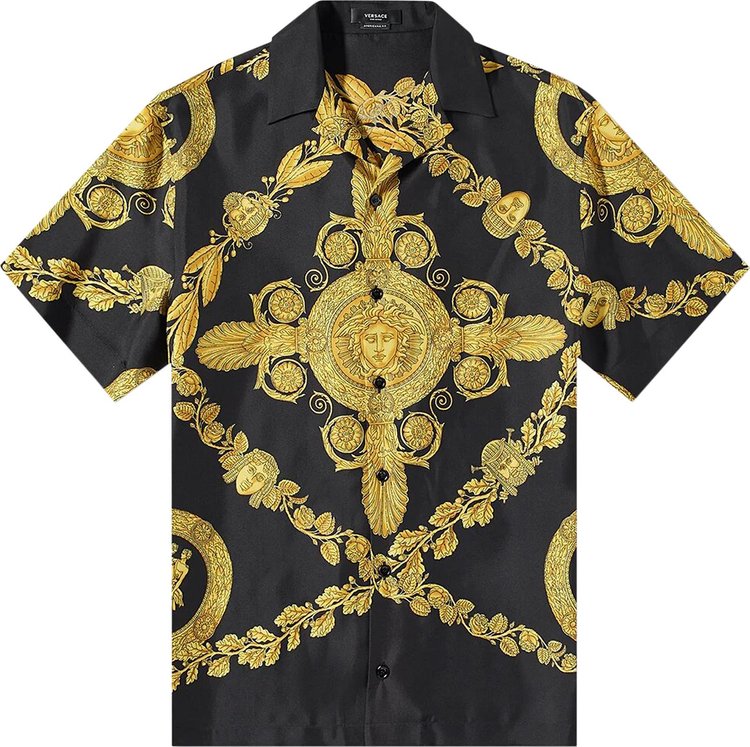 Buy Versace Silk Shirt 'Black/Gold' - 1003926 1A06819 5B000 | GOAT