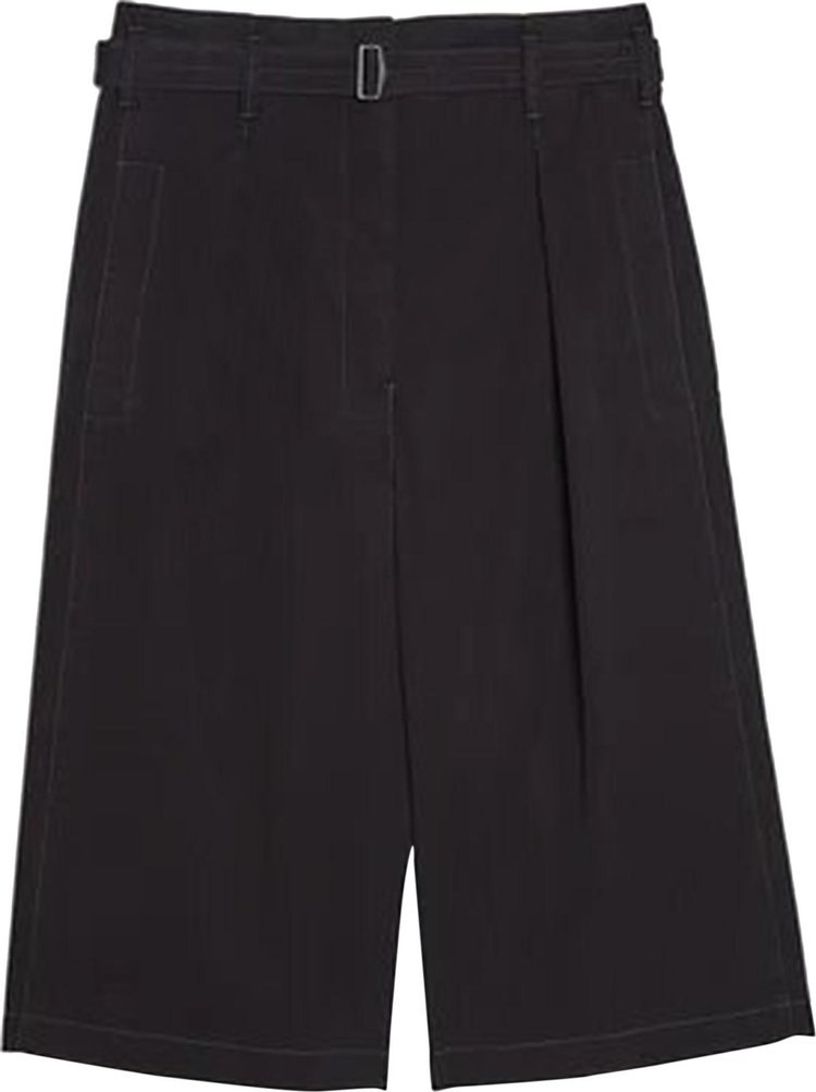 Lemaire Large Pleated Shorts 'Black'