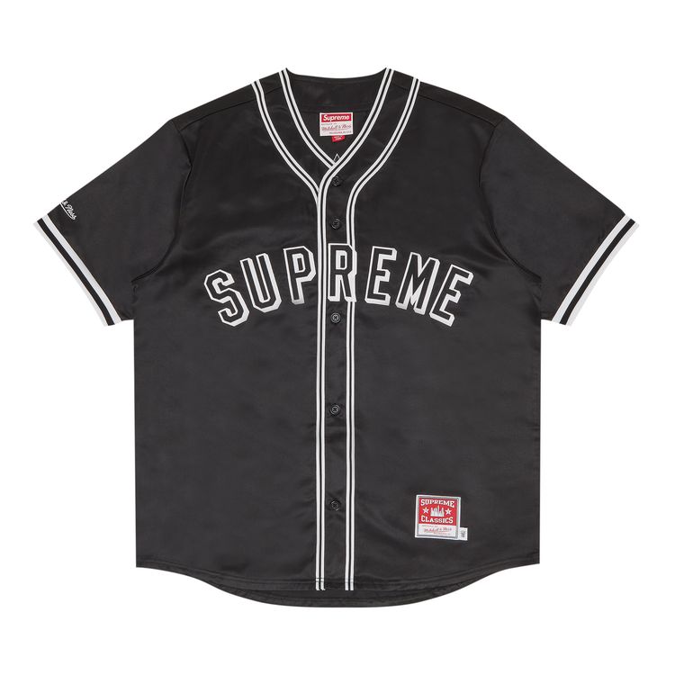 Buy Supreme x Mitchell & Ness Satin Baseball Jersey  