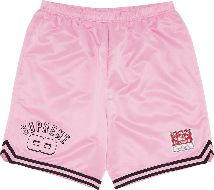 Buy Supreme x Mitchell & Ness Satin Basketball Short 'Pink' - SS23SH38 PINK