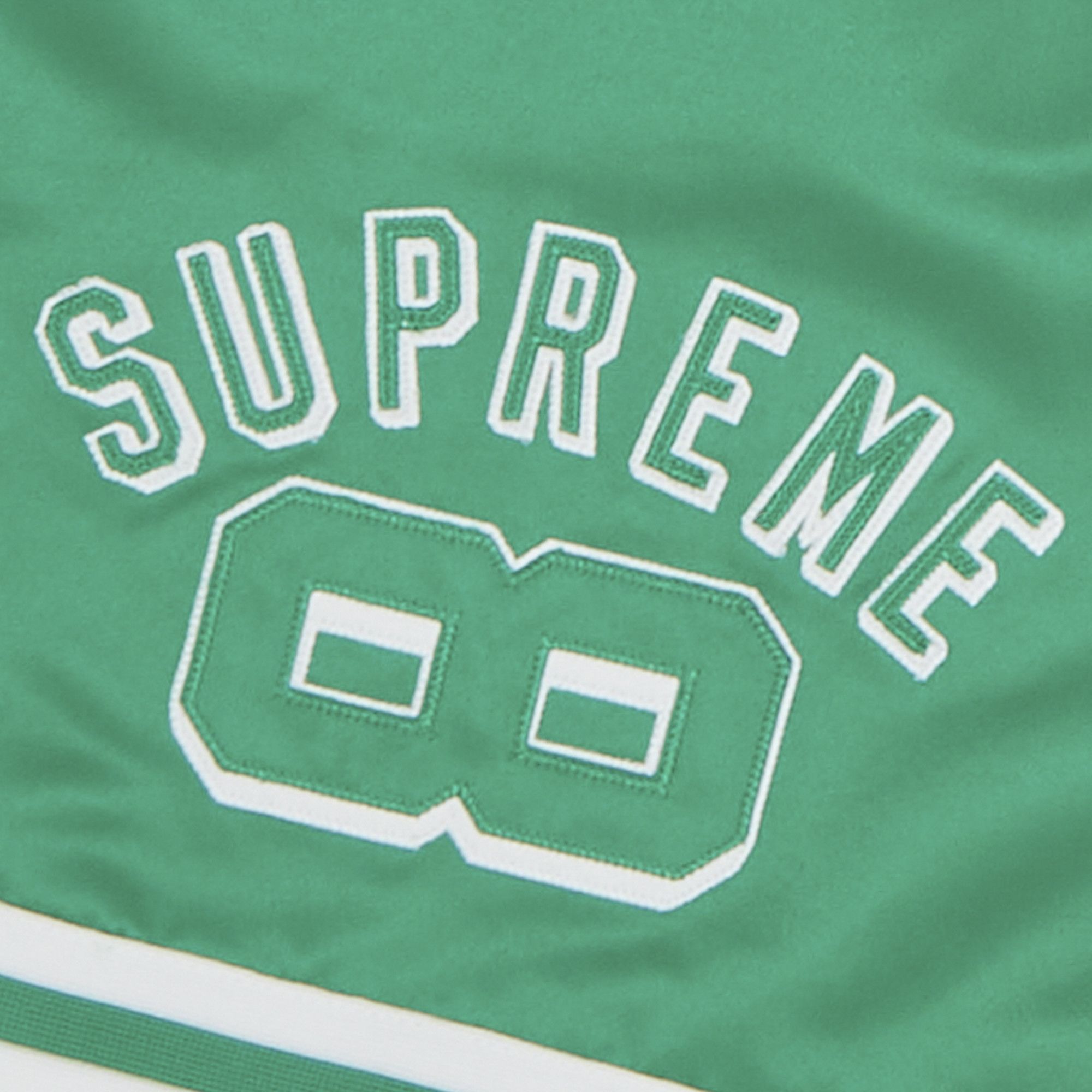 Supreme Mitchell & Ness Satin Basketball Short Green | Hype