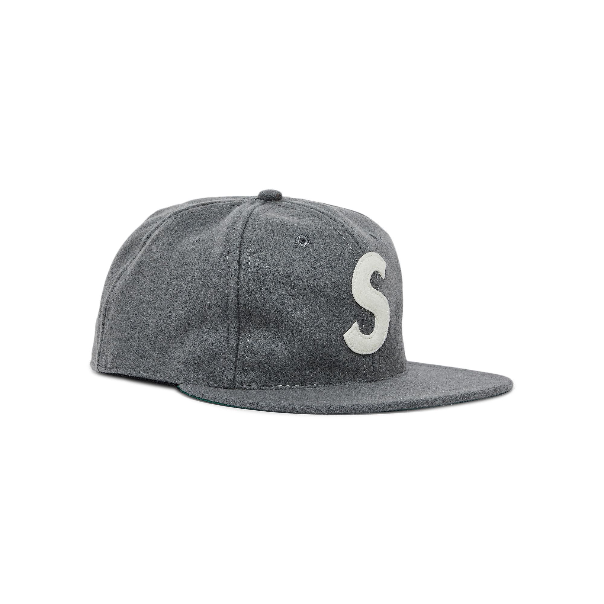 Buy Supreme x Ebbets S Logo Fitted 6-Panel 'Grey' - SS23H27