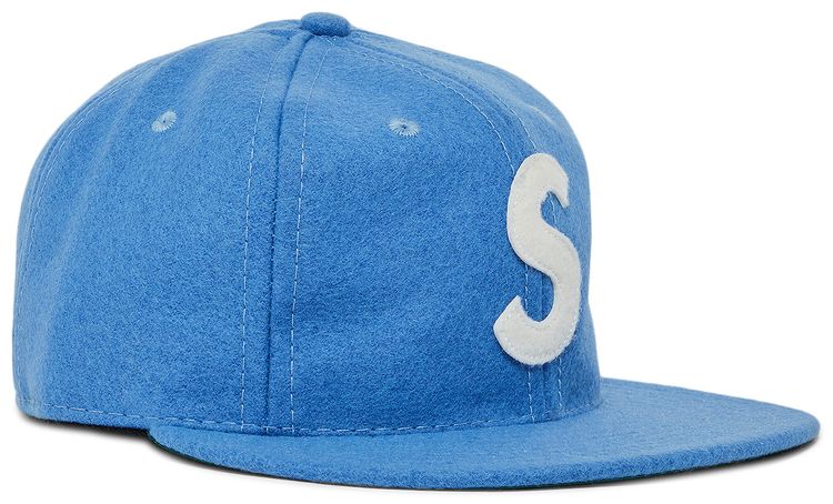 Supreme x Ebbets S Logo Fitted 6 Panel Light Blue